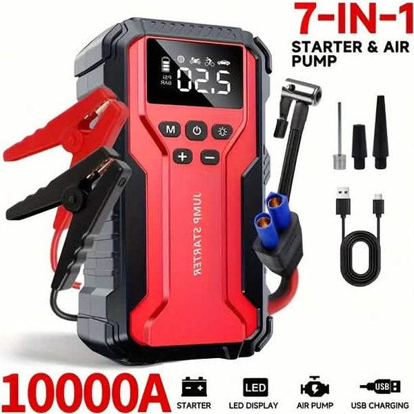 7-in-1 Emergency Car Power Supply Starter & Air Pump