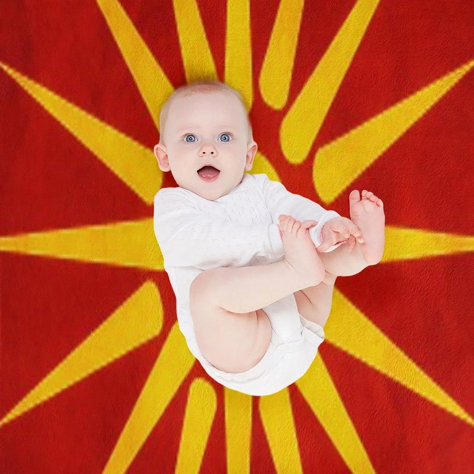 Macedonia  Macedonian Flag  National Flag of Macedonia Throw Blanket