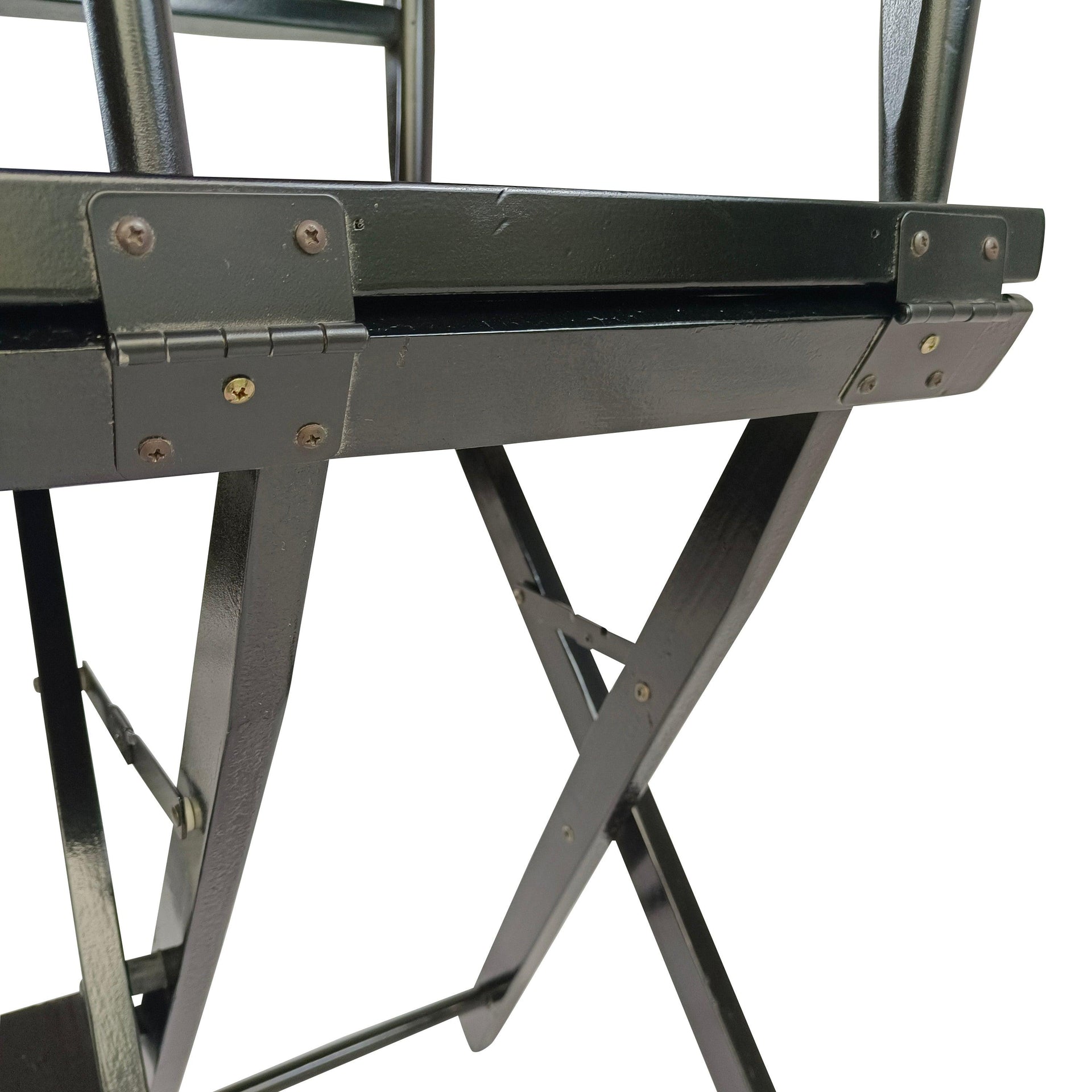 Casual Home Director's Chair, Black Frame/Black Canvas,Suitable for adults, foldable style, 2pcs/set populus