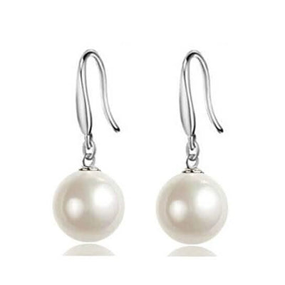 925 Silver Filled High Polish Finish Elegant Statement Pearl Earrings