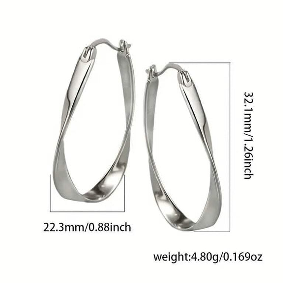 925 Silver Hypoallergenic Elegant Retro Style Earrings