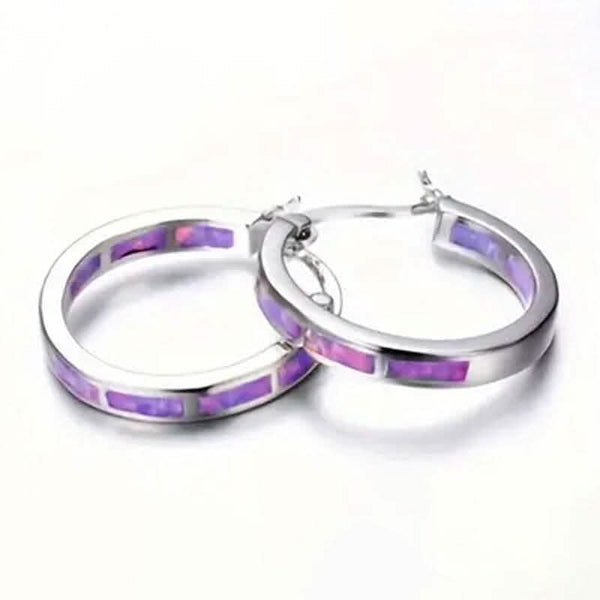 925 Sterling Silver Circular Hoop Earrings