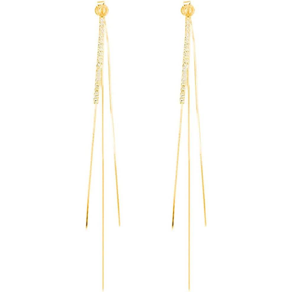 925 Sterling Silver Dangle Chain Tassel Earrings