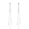 925 Sterling Silver Dangle Chain Tassel Earrings