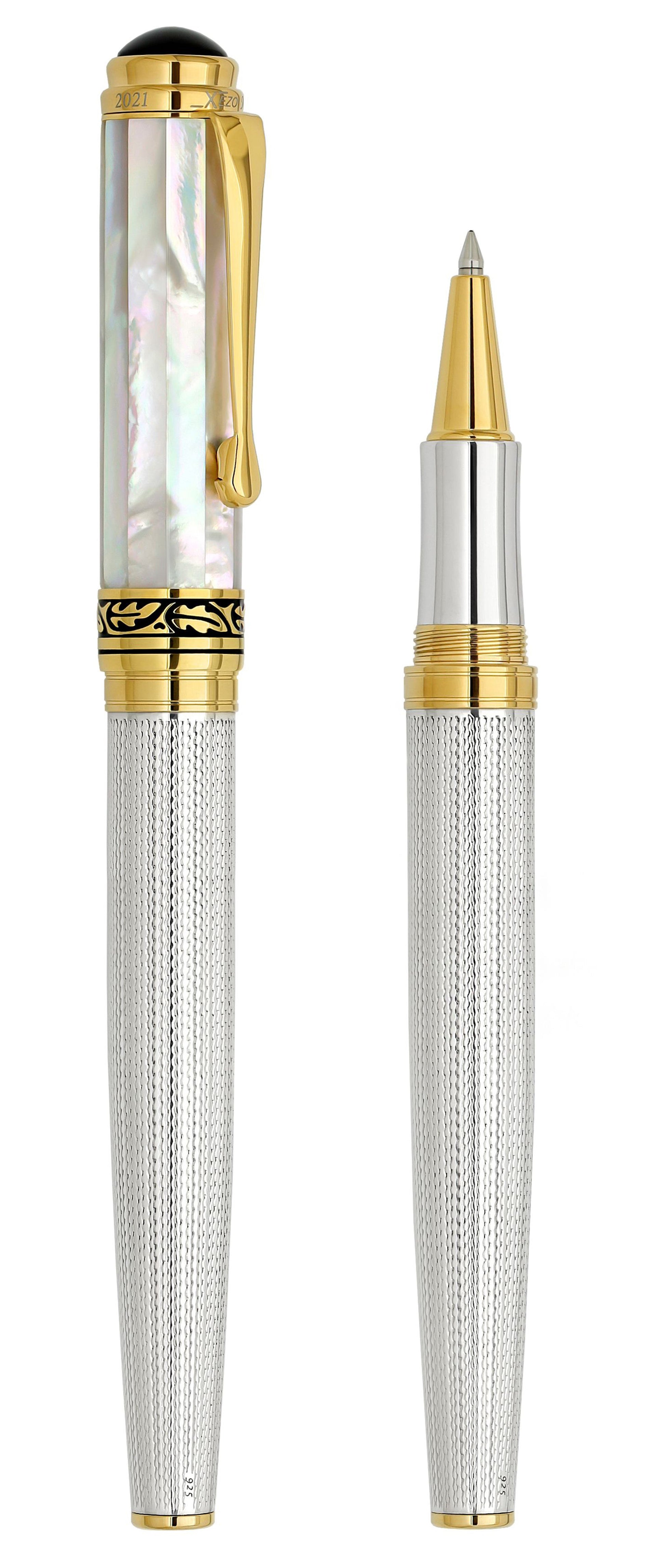 Maestro® 925 Sterling Silver Rollerball Pen - White Mother of Pearl Cap