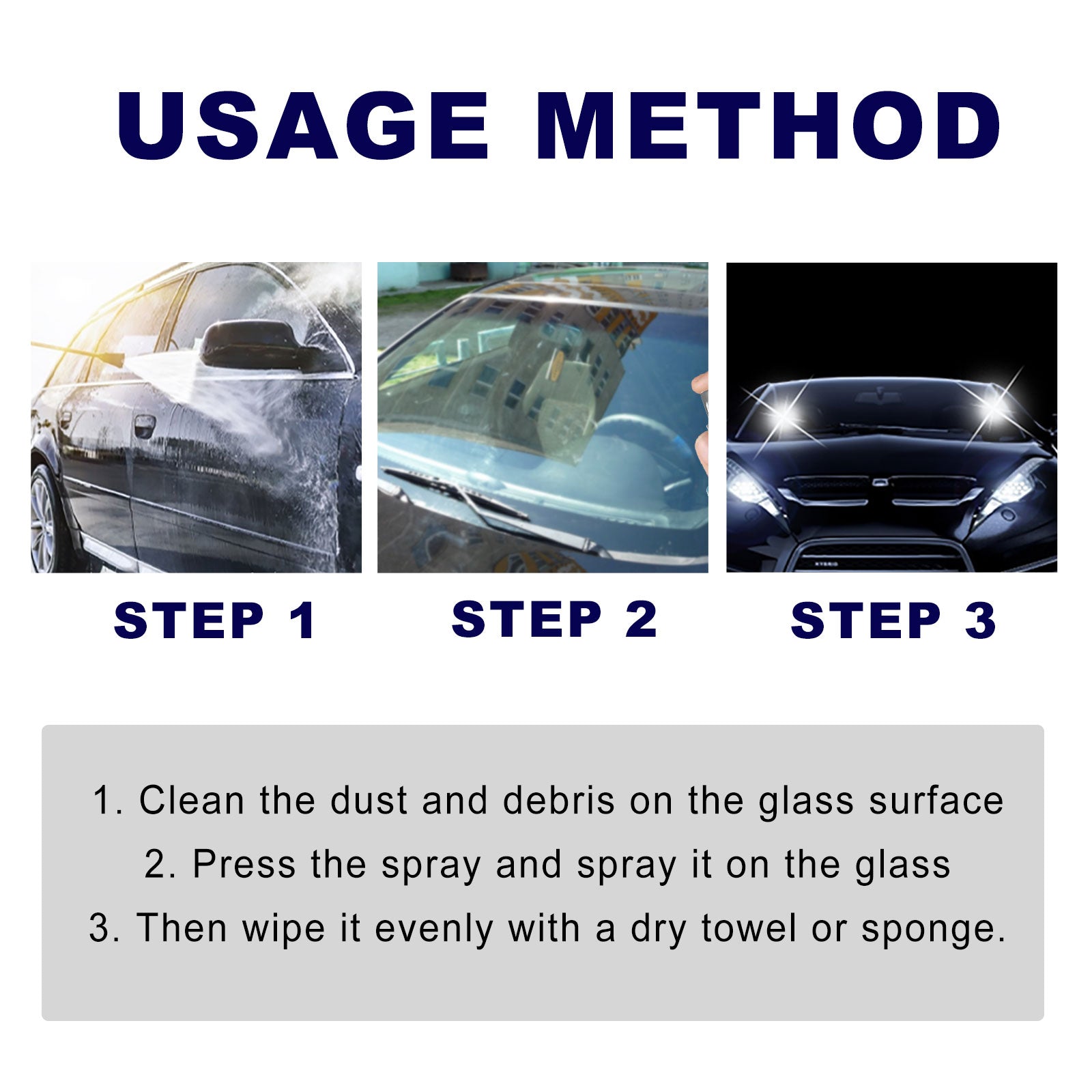Anti-Fog Spray, Car Windscreens Long-Lasting Anti-Fog Anti-Rain And Cleaning Spray