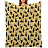 Black Cat Pattern Throw Blanket