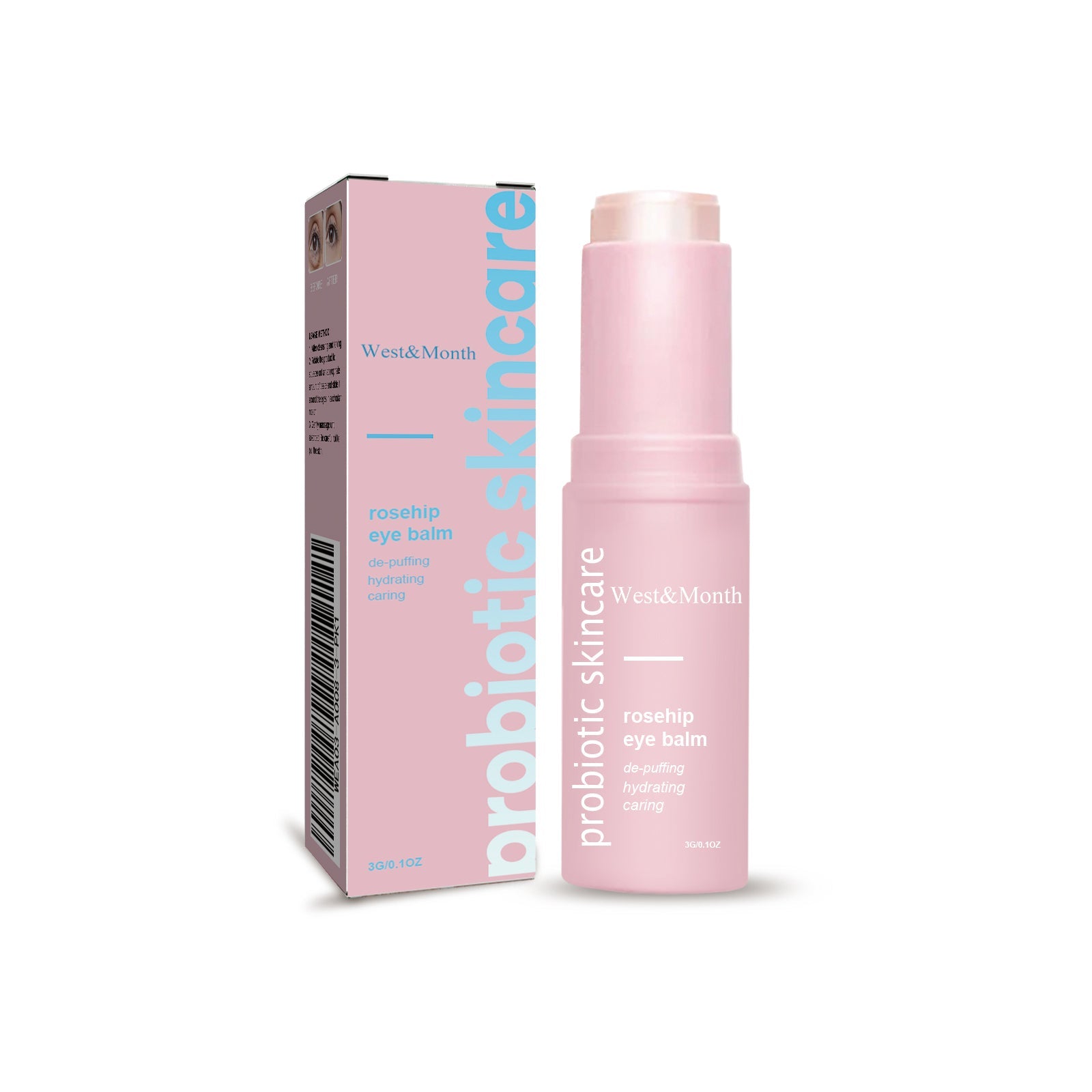 Rosehip Eye Cream Stick, Eye Area Moisturizing Light Line Dark Circles Lift Firming Eye Cream