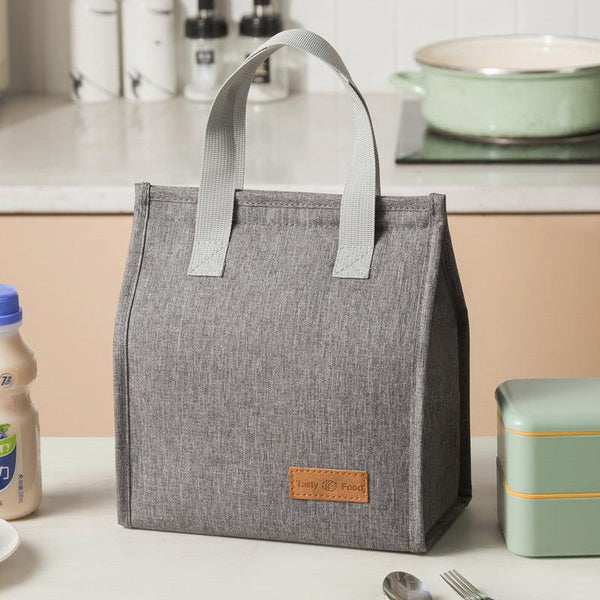 Fashionable and simple vertical large capacity portable insulated lunch bag