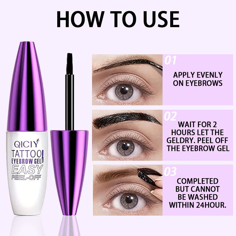 Tear off eyebrow cream is waterproof, sweat resistant, easy to apply, anti smudging, tear off eyebrow adhesive