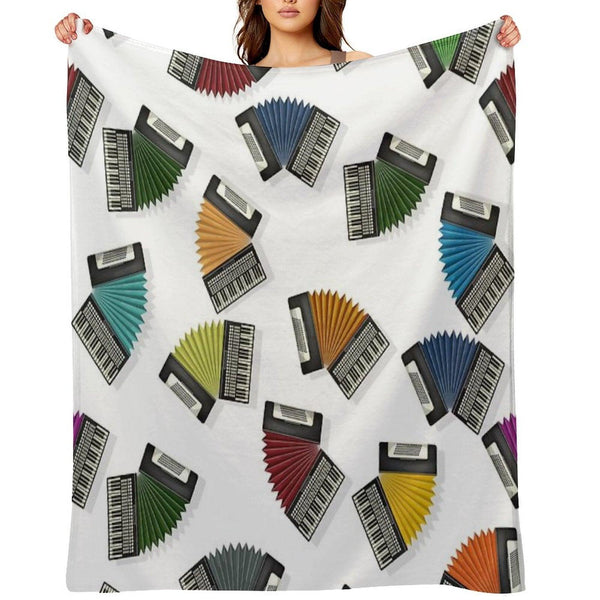 Accordions Throw Blanket