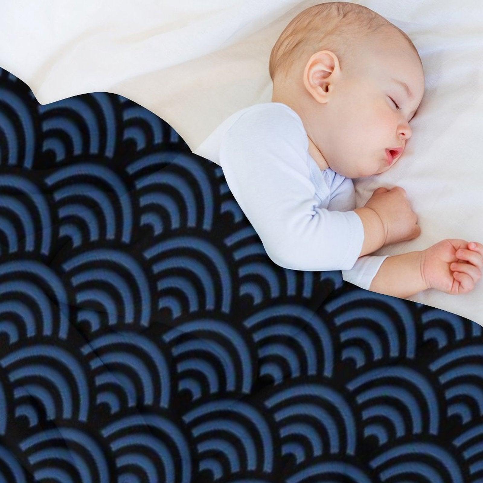 Seigaiha Pattern Throw Blanket