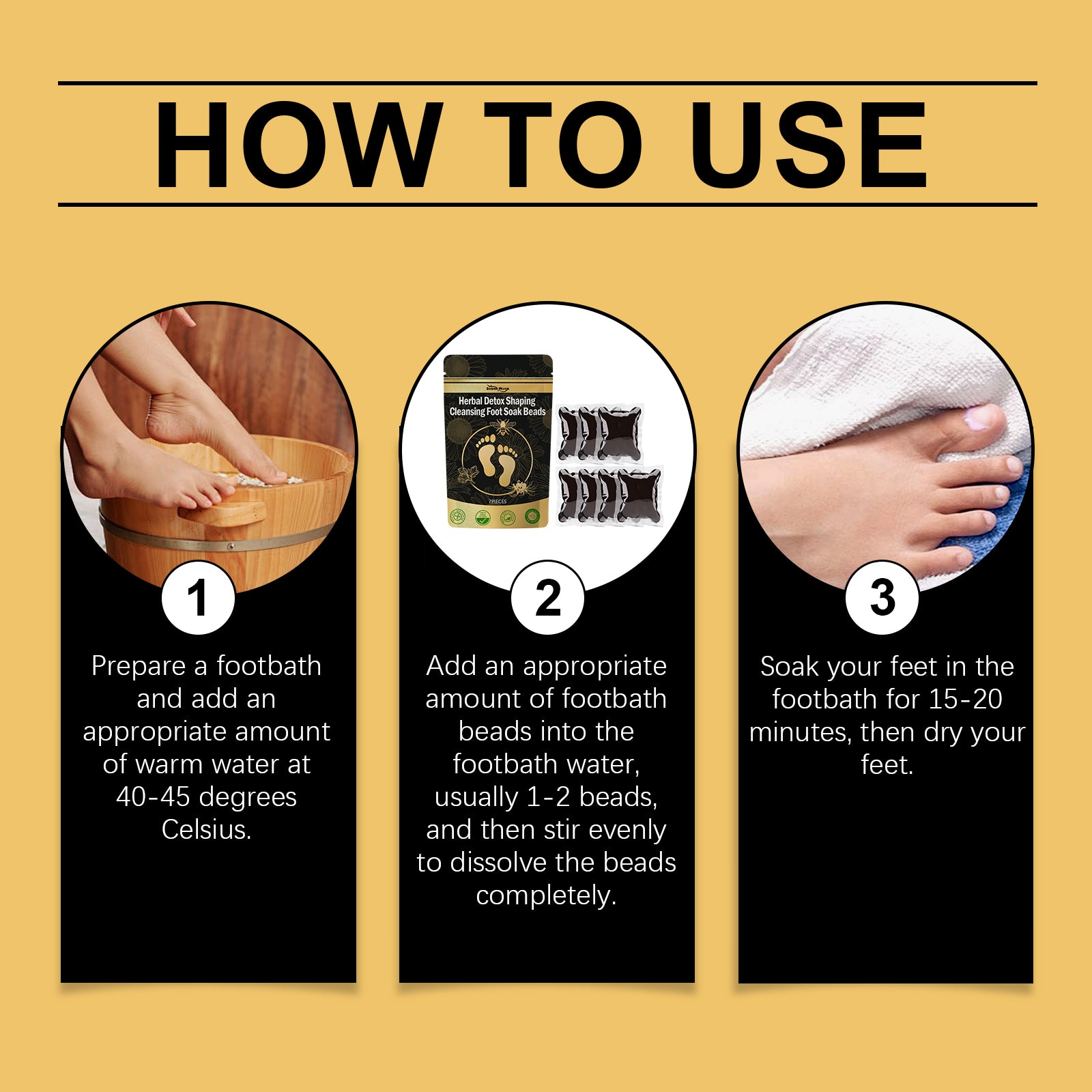 Bee Venom Shaping Foot Foam Bead Firming Body Shaping Clean And Moisturizing Lifting Body Foot Bath Set