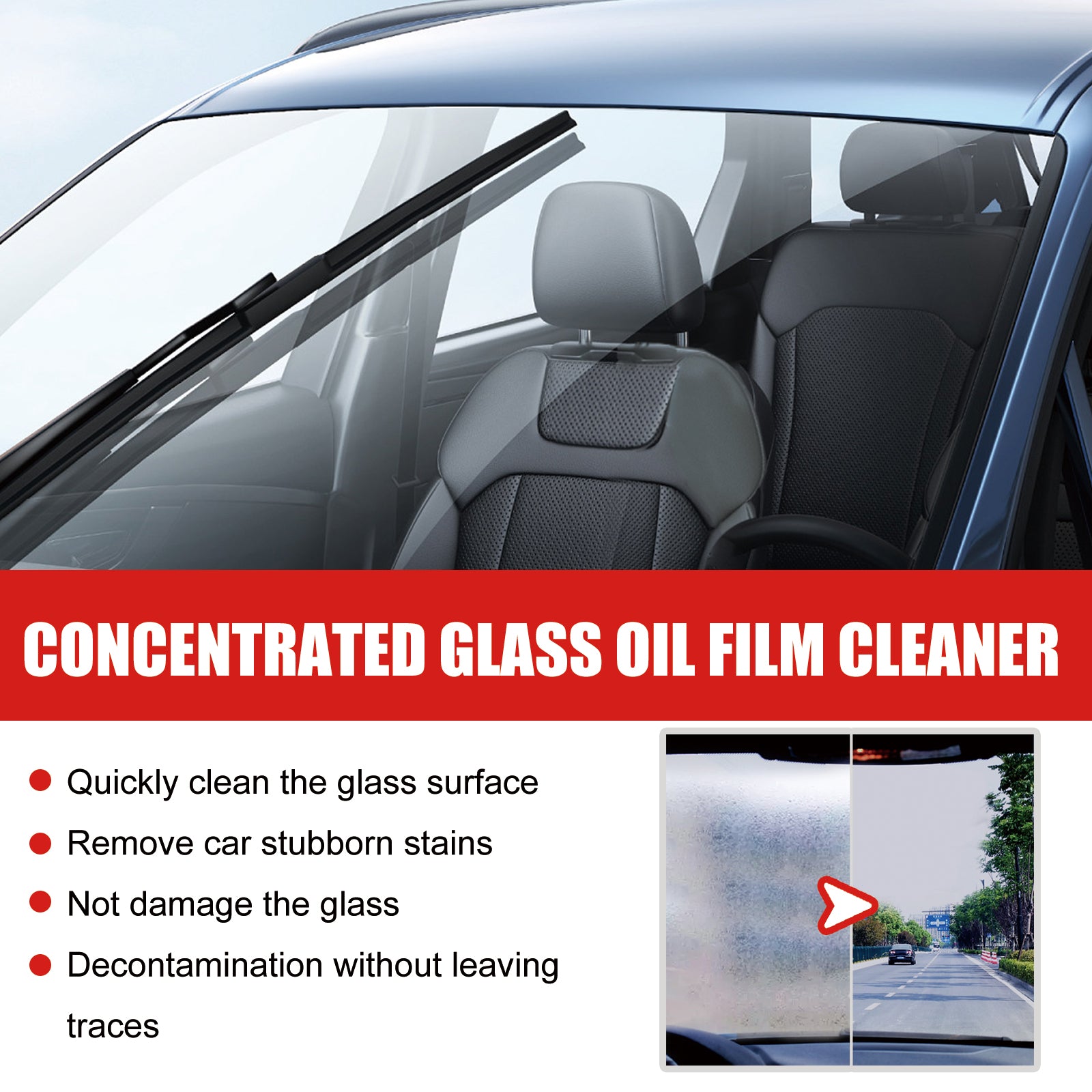 Concentrated Glass Oil Film Cleaner To Remove Oil And Rain Car Windshield Fog Cleaner