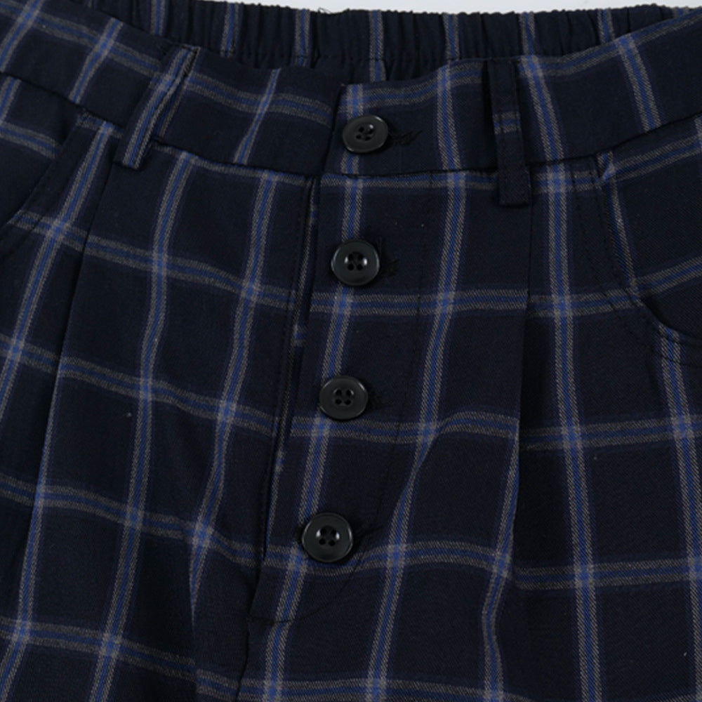 Street Trend Retro Plaid Casual Pants Men's Sportswear High Street Vibe Loose Plaid Wide Leg Straight Trousers