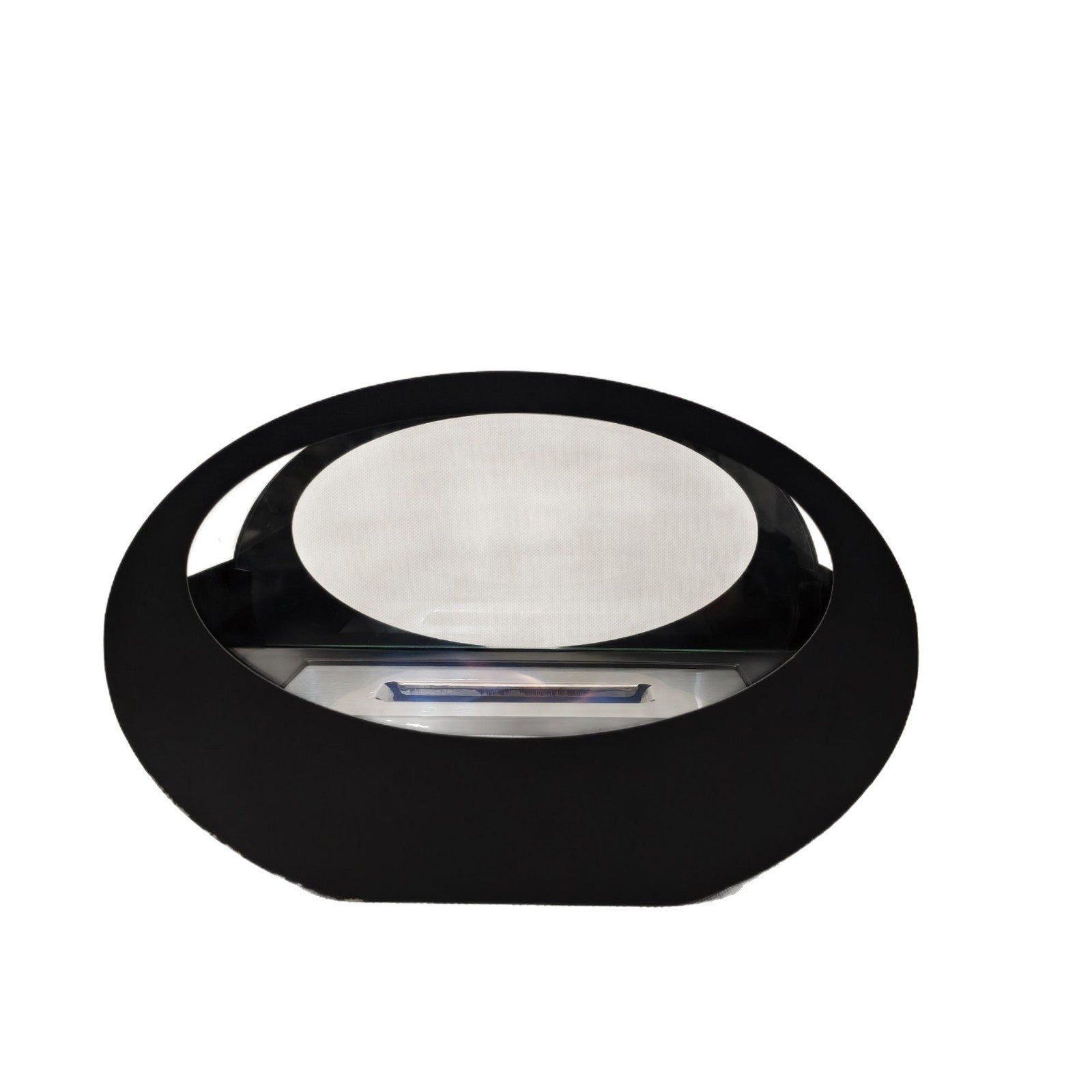 Alcohol fireplace real fire cruise ship oval glass tabletop fireplace metal storm heating wall