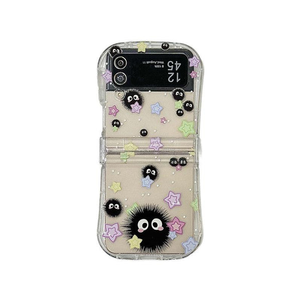 Cute Coal Ball Slim Waist Foldable Phone Case for Samsung Galaxy Z Flip 4/5/6/7