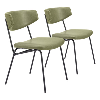 Charon Dining Chair (Set of 2) Green