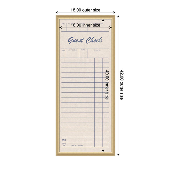 Framed Fabric Pinboard Linen Guest Check Wall Organization