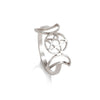 Temperament Wild Couple Ornament Double Moon Pentagram Stainless Steel Ring - Steel Color / No 7