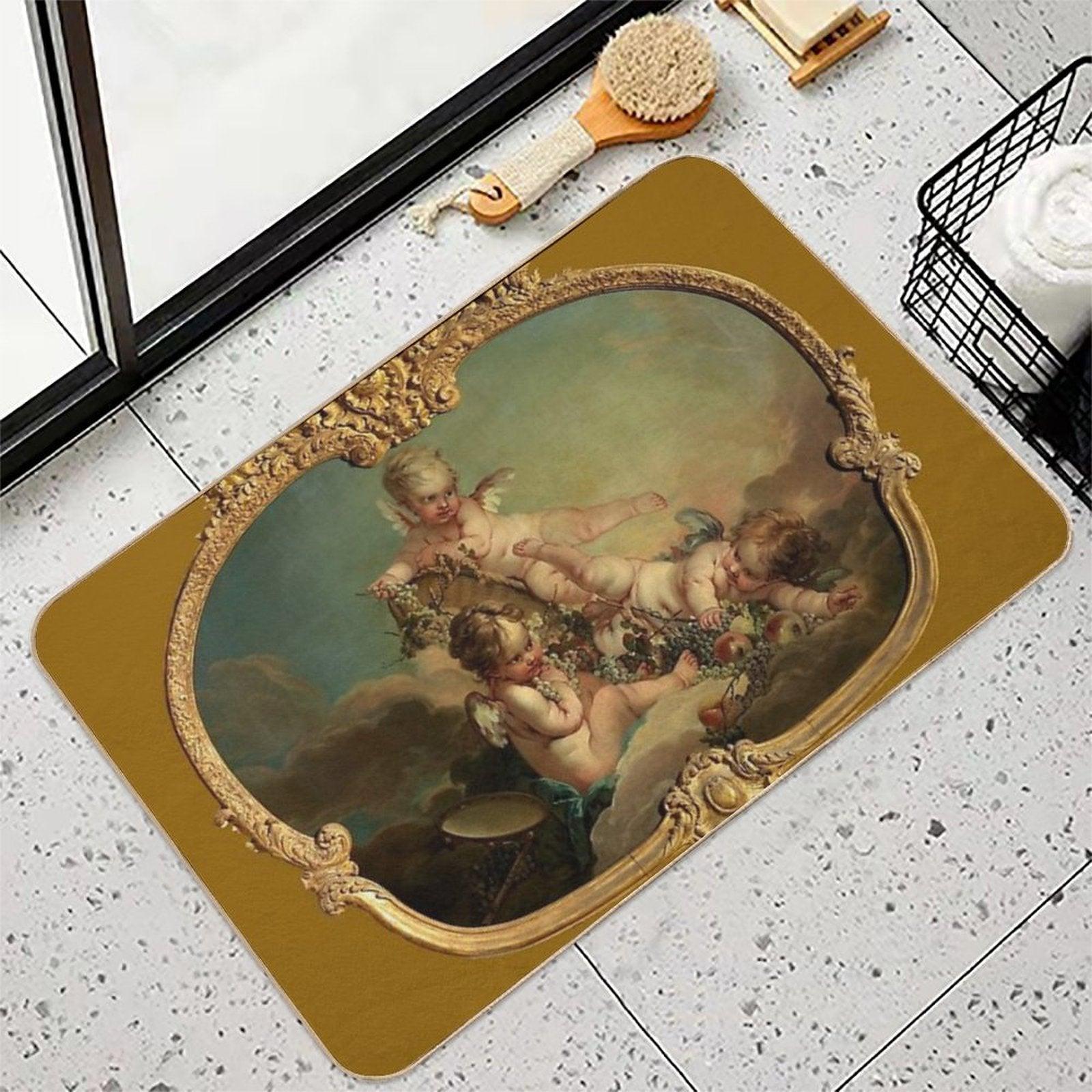 François Boucher Allegory of Autumn Bath Mat