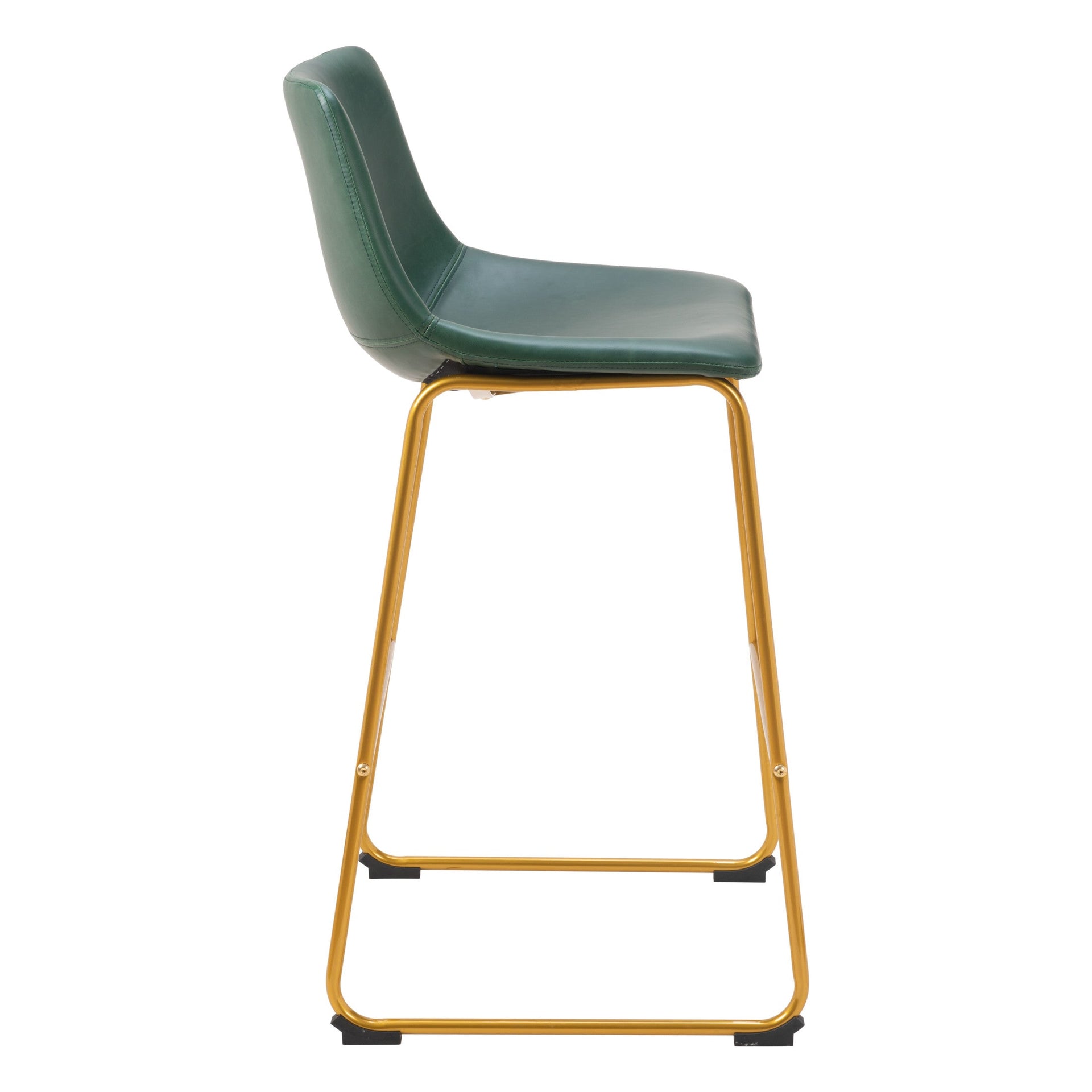 Augusta Barstool (Set of 2) Green & Gold