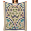 Art Nouveau Morning Glory Garden Plush Throw Blanket