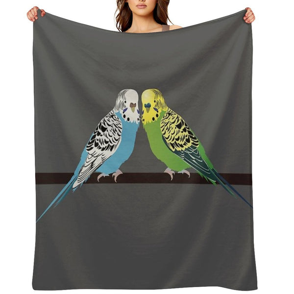 Budgies Machine-washable Throw Blanket