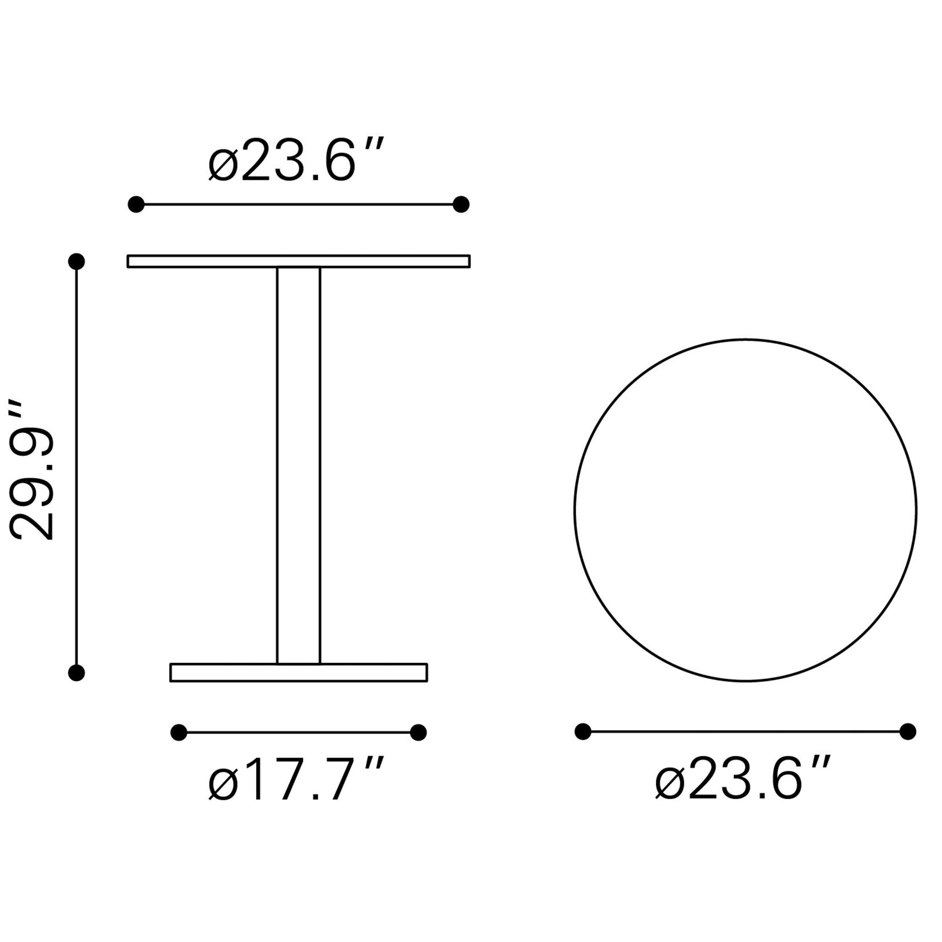 Alto Bistro Table Brown & Black