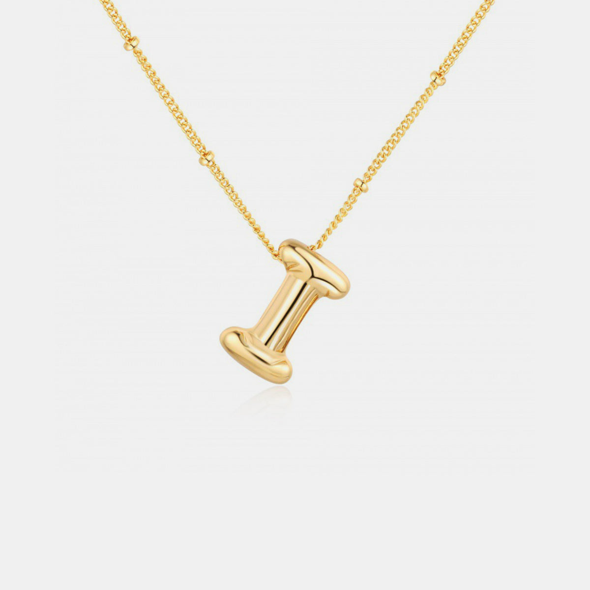 Gold Initial Letter Pendant Necklace