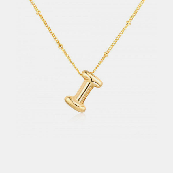 Gold Initial Letter Pendant Necklace