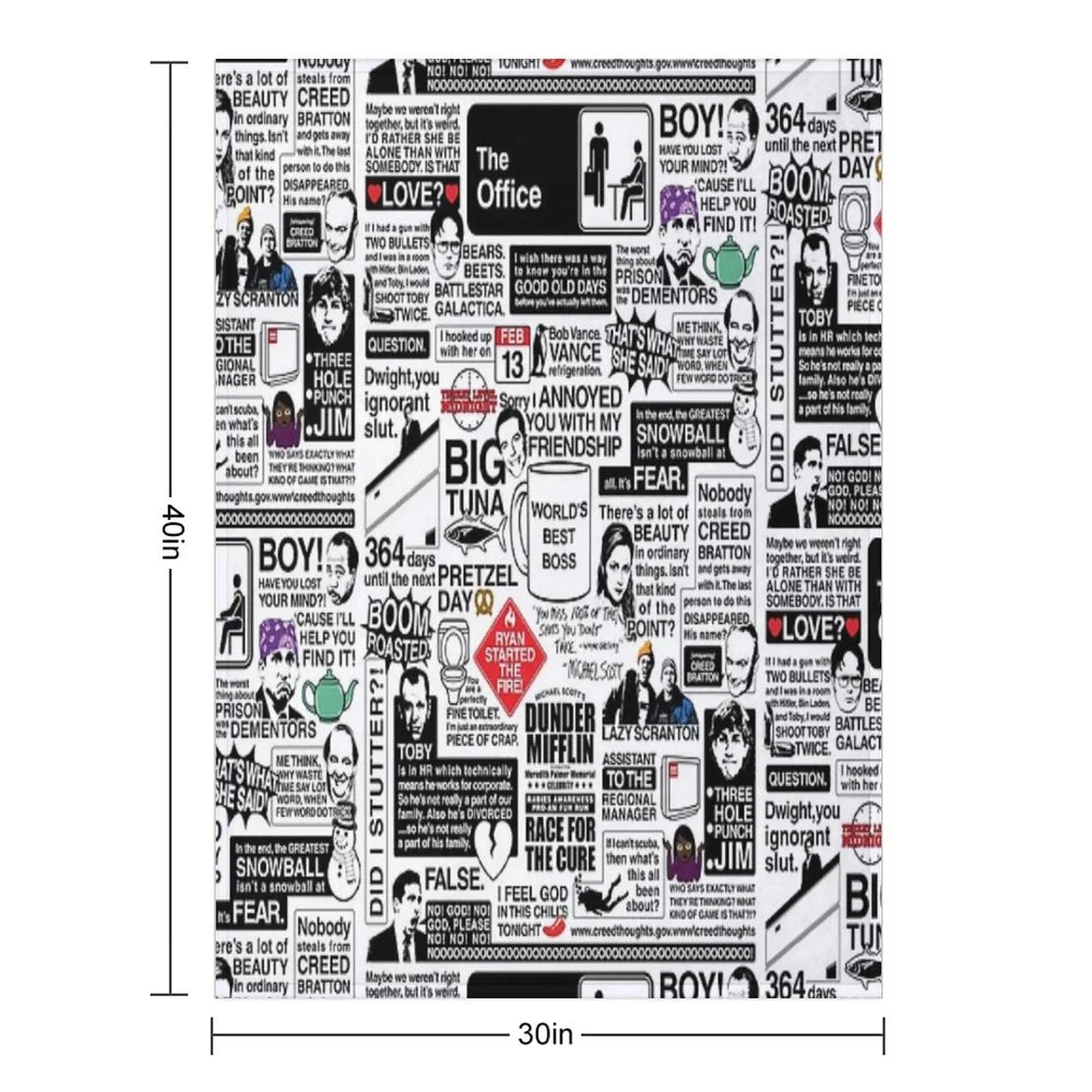 Wise Words From The Office - The Office Quotes (Variant) Throw Blanket