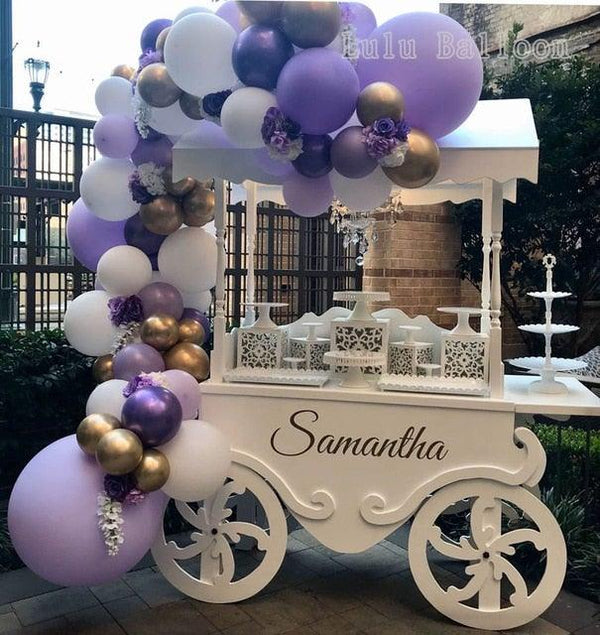 92pcs Pastel White Purple And Gold Garland Balloons Kit For Party Wedding Birthday Baby Shower  Bridal Shower Gender Reveal