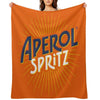 Aperol Spritz Orange Throw Blanket