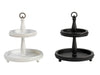 2 Tier Wooden Beaded Display Stand - Black & White