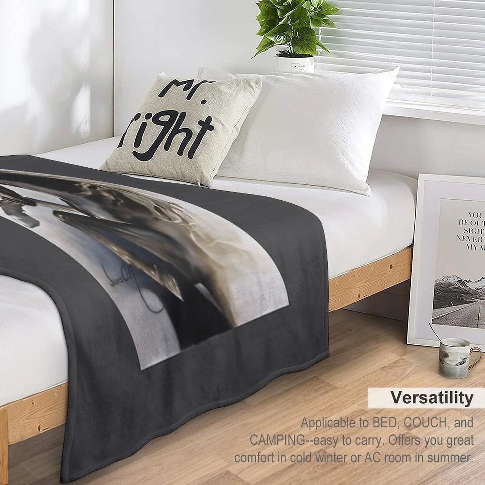 Black Fury Throw Blanket