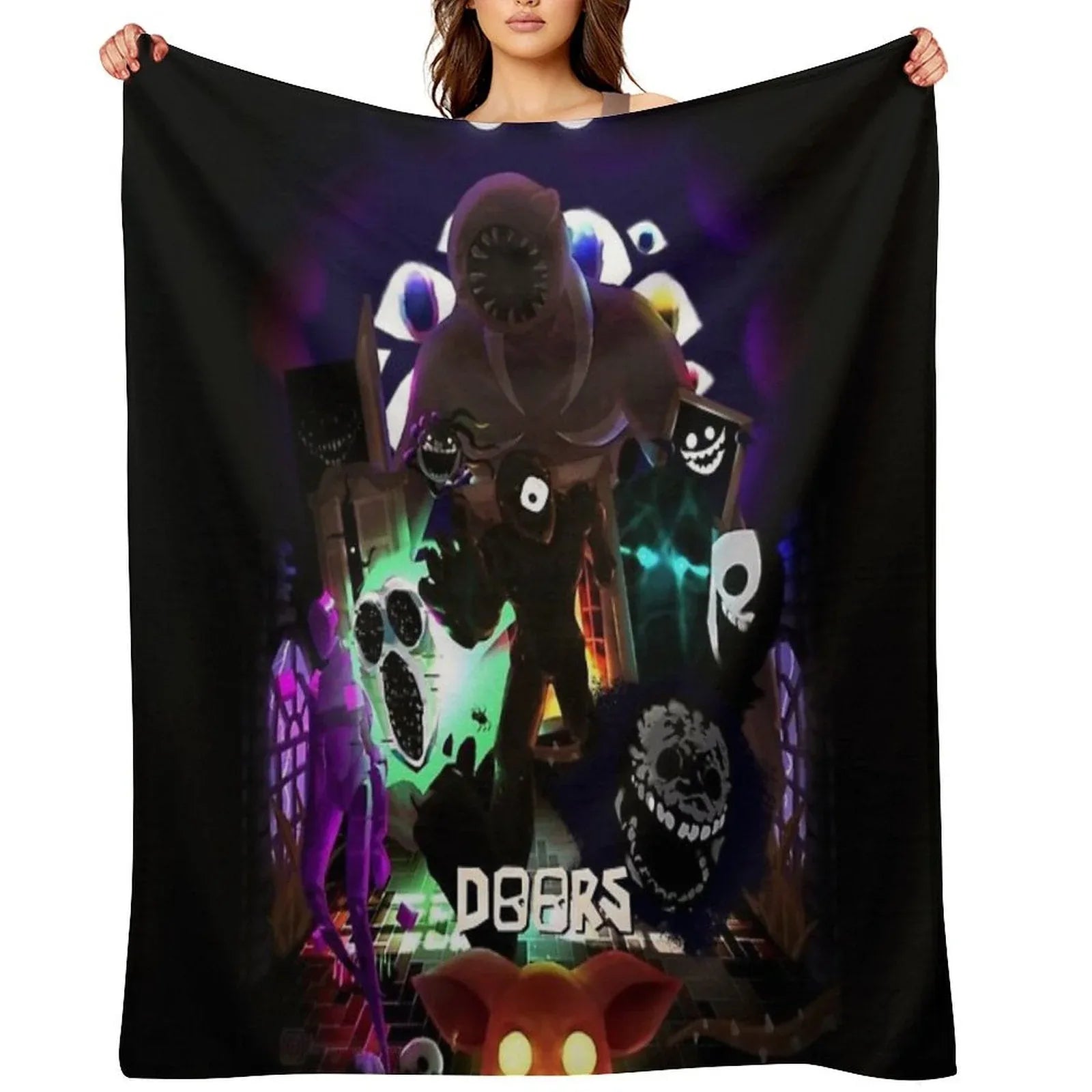Roblox Doors Team Throw Blanket