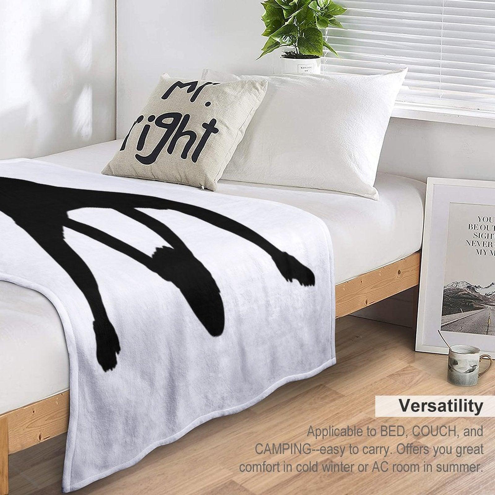 American Football Player Logo Throw Blanket
