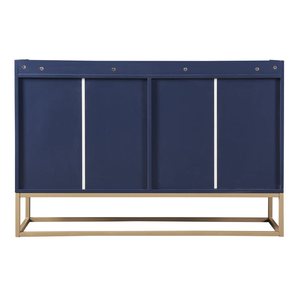 TREXM Modern Sideboard Elegant Buffet Cabinet with Large Storage Space for Dining Room, Entryway (Navy) V.I.P Digital Presence