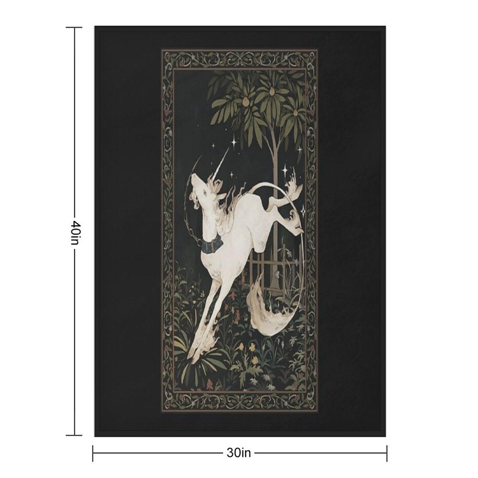 Unicorn Out of Captivity Throw Blanket