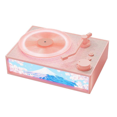 Wireless Bluetooth Speaker Aroma Diffuser Ambient Light Mini Speaker Retro Vinyl Record Player Home High-Quality Sound Gift X19