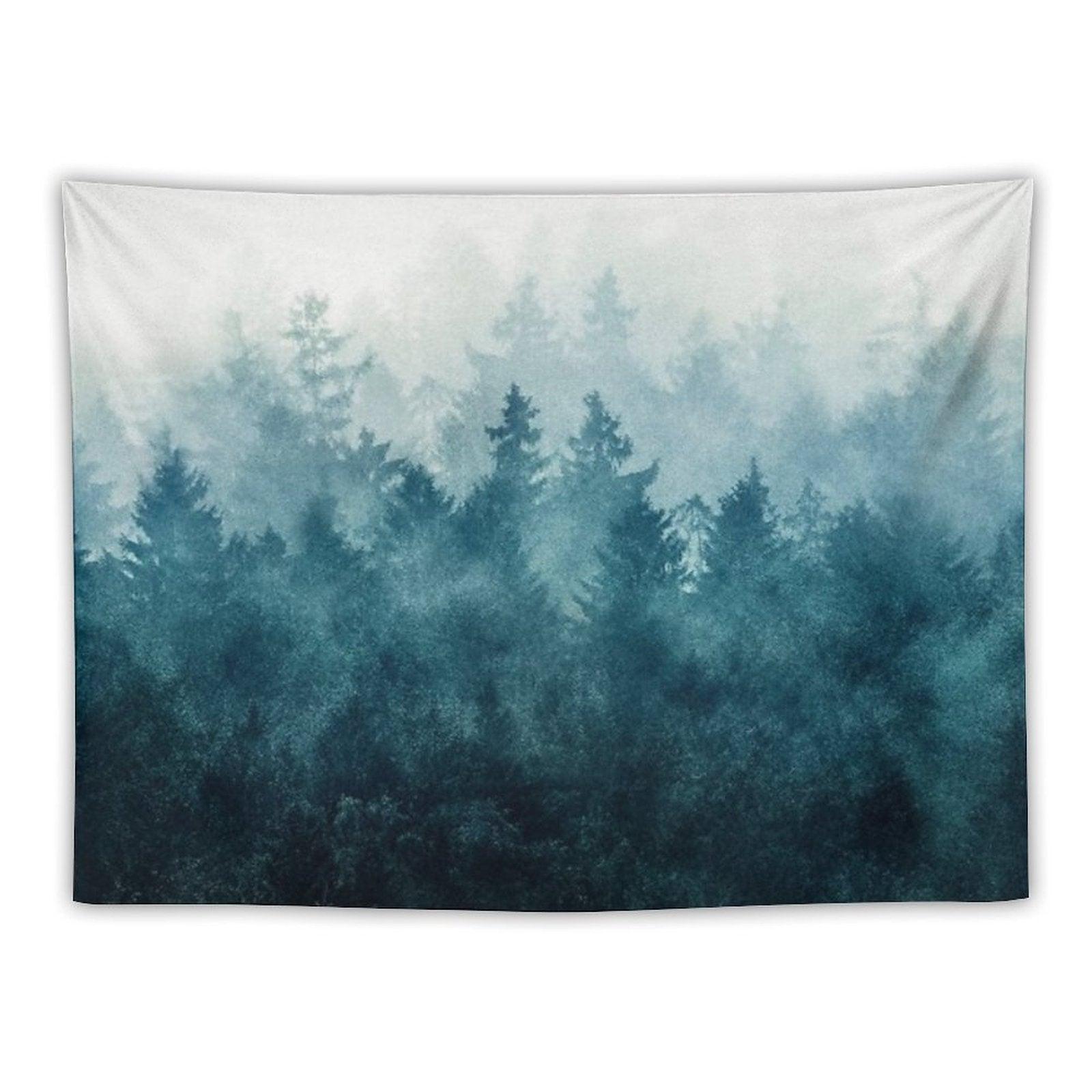 The Heart Of My Heart  So Far From Home In A Misty Foggy Fall Wilderness Forest Tapestry