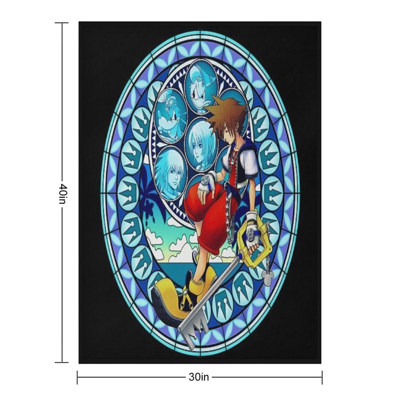 Kingdom Hearts® - Sora's Dive to The Heart Stained Glass Throw Blanket