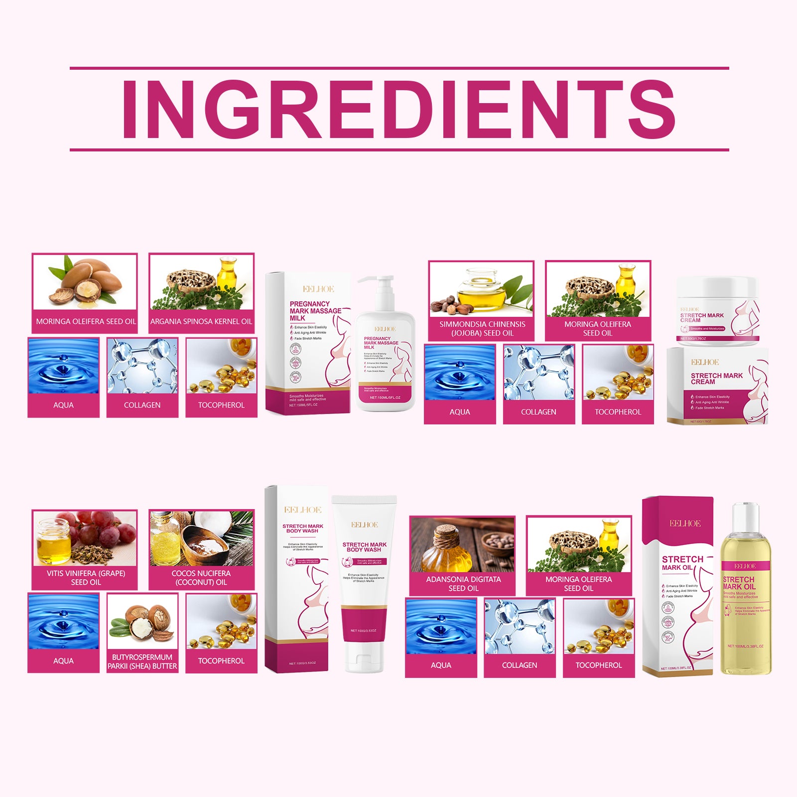 Skin Care Set Gently Moisturizes Postpartum Skin Fine Lines, Firming And Smoothing Skin Body Care