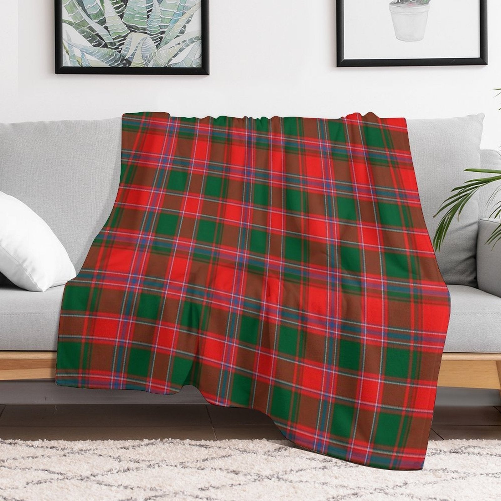 Clan Dalziel Tartan Anti-pilling Throw Blanket