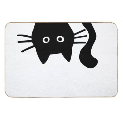 Funny Black Cat Bath Mat