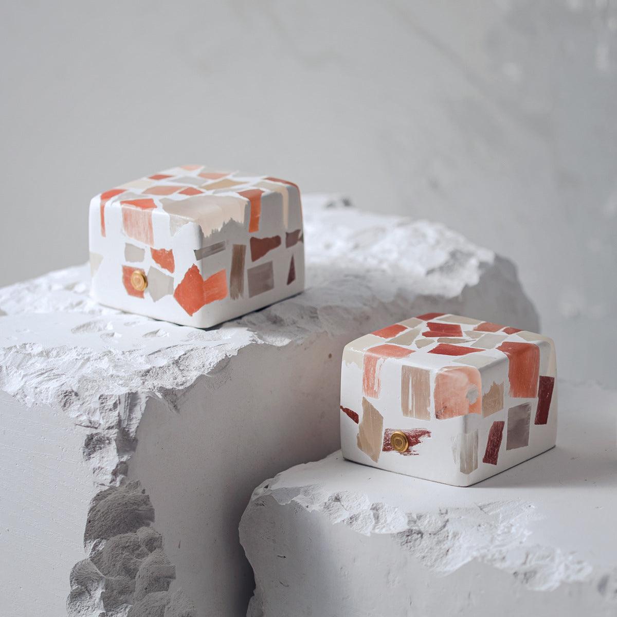 Handmade Bedside Table Lamp Cubes Fragile