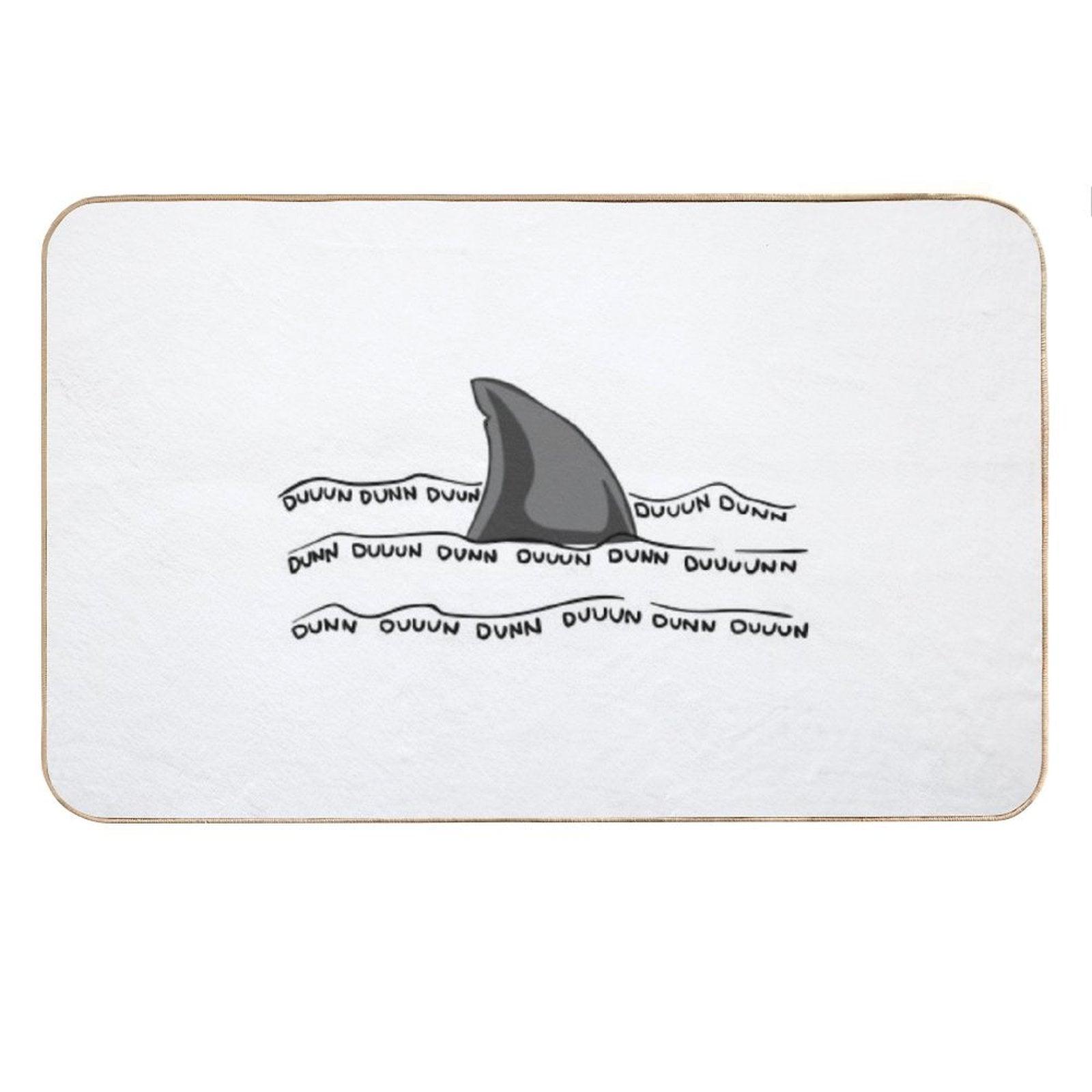 Jaws Funny Shark Melody Motif Bath Mat