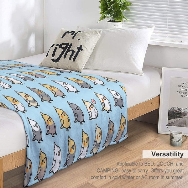 Chubby Cockatiel Collection Compact Throw Blanket