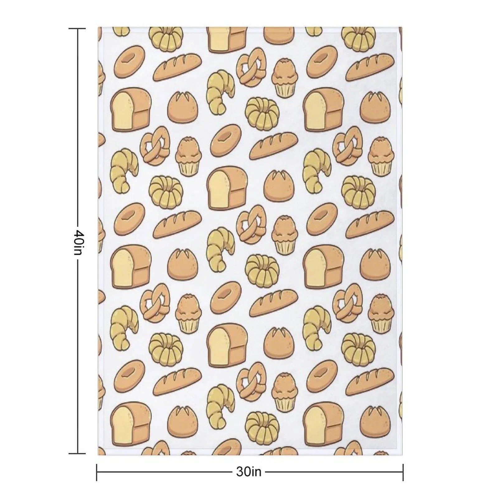 All Types of Bread Pattern Throw Blanket